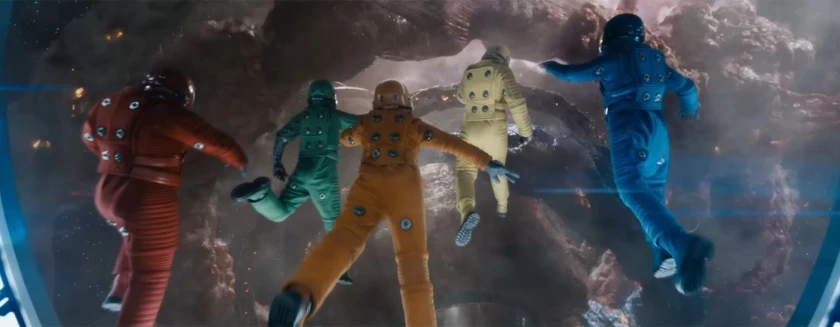  Guardians in space suits.